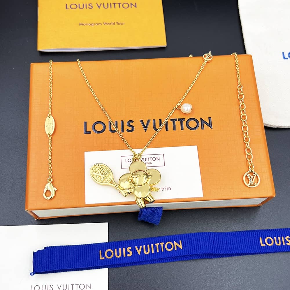 Fake Louis vuitton Logo Necklace - DEEPREPS