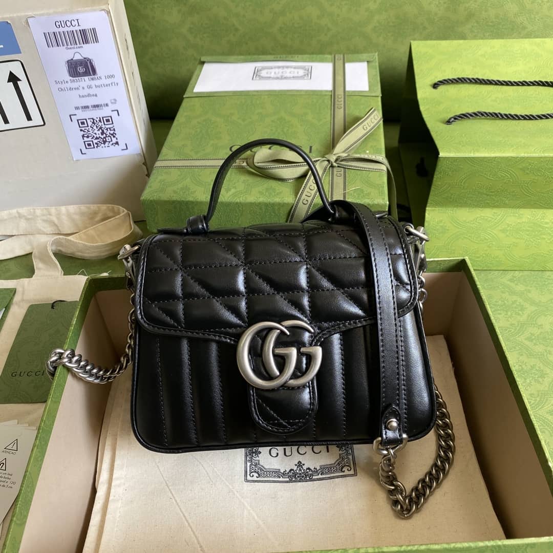 Gucci Marmont GG Mini Top Handle Bag Replica 583571 - DEEPREPS