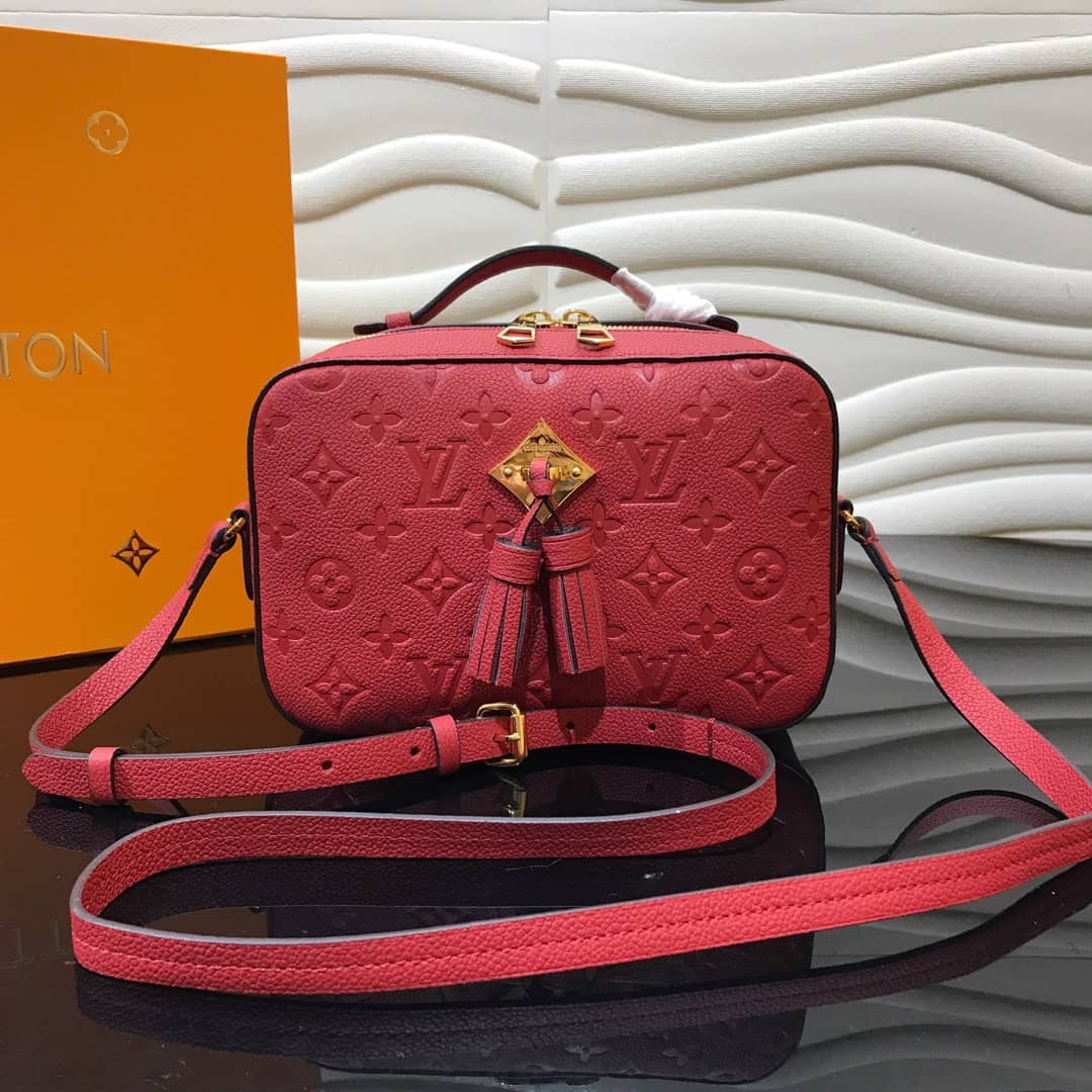 Louis Vuitton Monogram Empreinte Saintonge Replica Bag Red M44606 - DEEPREPS