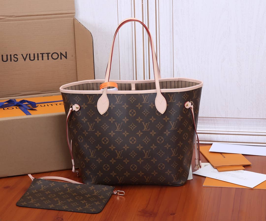 Louis Vuitton Monogram Neverfull MM Bag Replica Pink M40995 - DEEPREPS