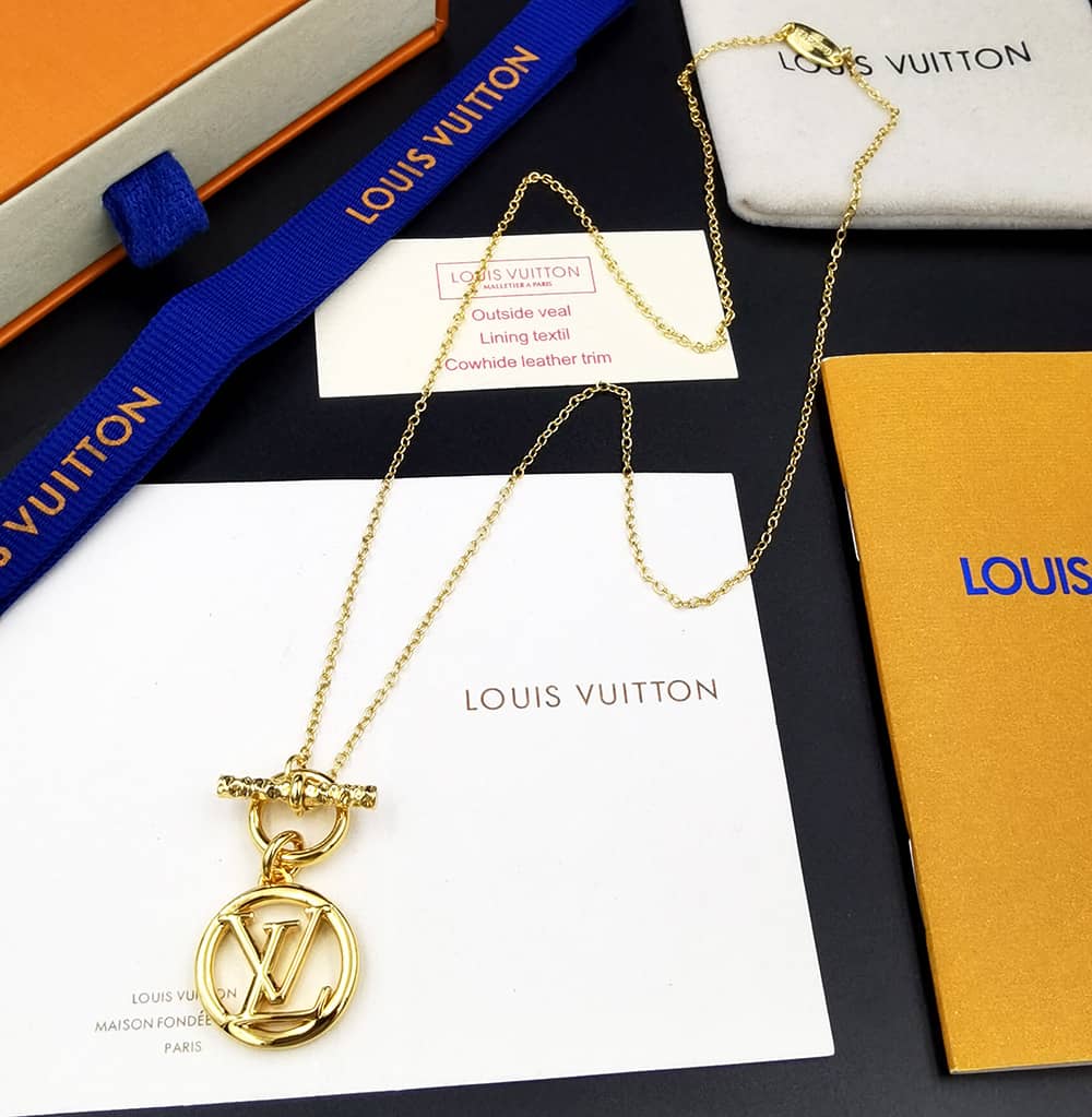 Knockoff Louis vuitton Logo Necklace - DEEPREPS