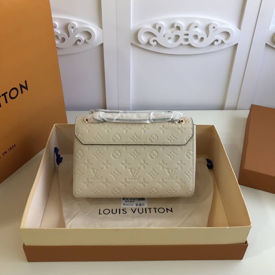 Louis Vuitton Monogram Empreinte Vavin PM Chain Replica Shoulder Bag Cream M44151 - DEEPREPS