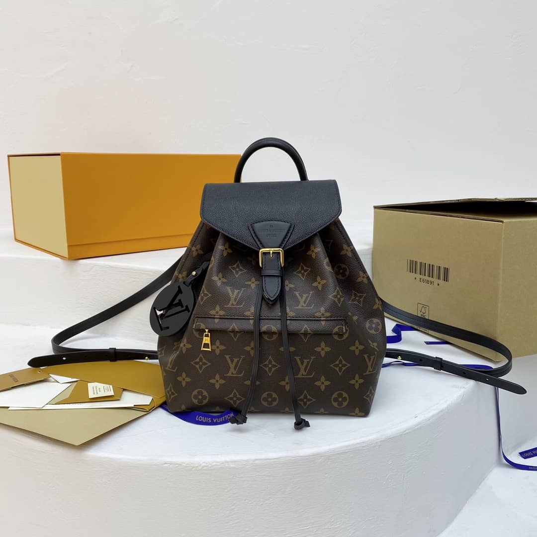 Louis Vuitton Monogram Canvas Montsouris BB Replica Bag M45516 Black - DEEPREPS