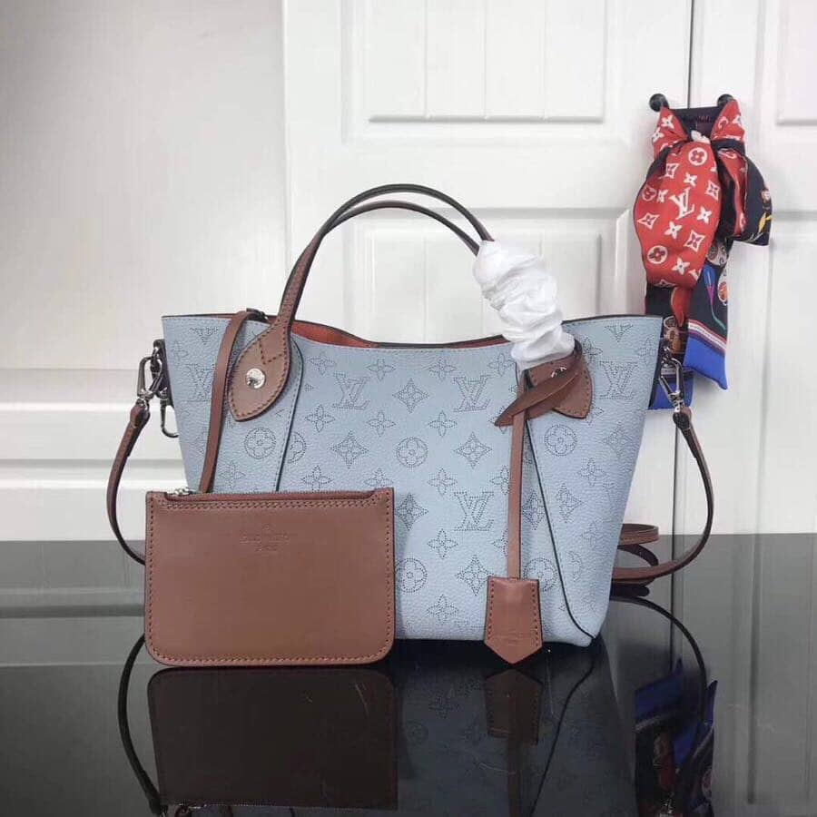 Louis Vuitton Mahina Hina PM Leather Tote Replica Blue M54353 - DEEPREPS