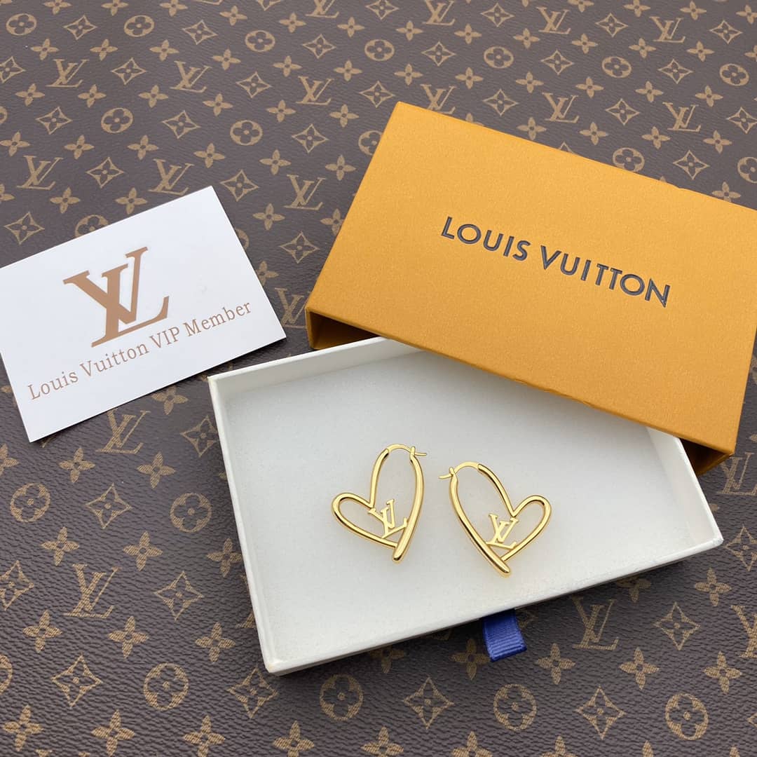 LV Hoop Earrings Dupe Logo - DEEPREPS