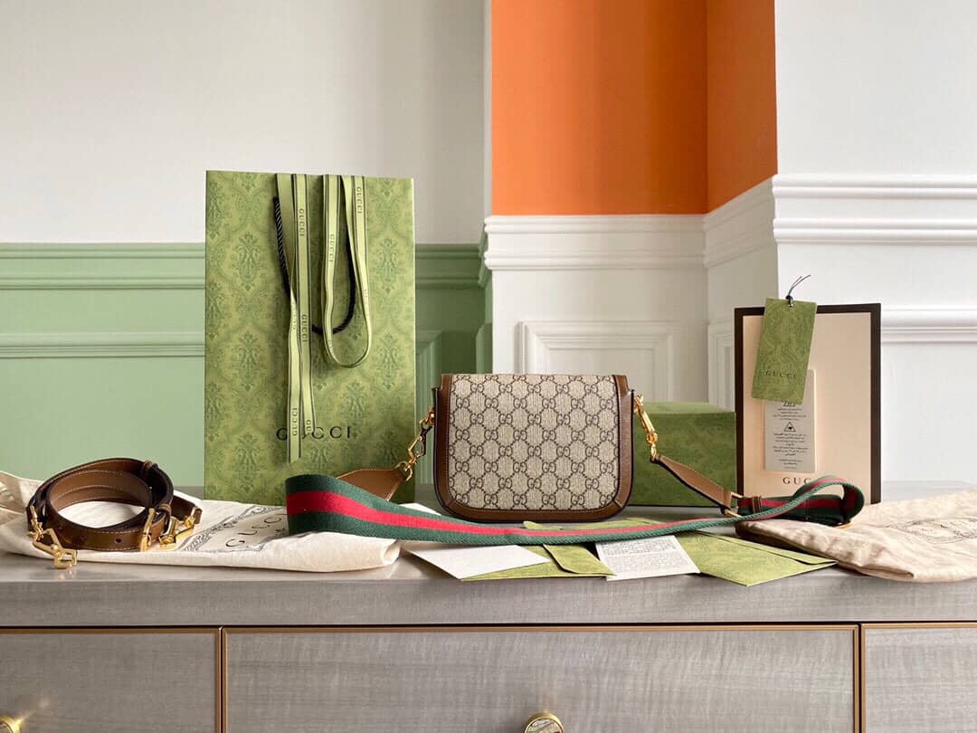 Gucci Horsebit 1955 Mini Bag Replica Brown 658574 - DEEPREPS