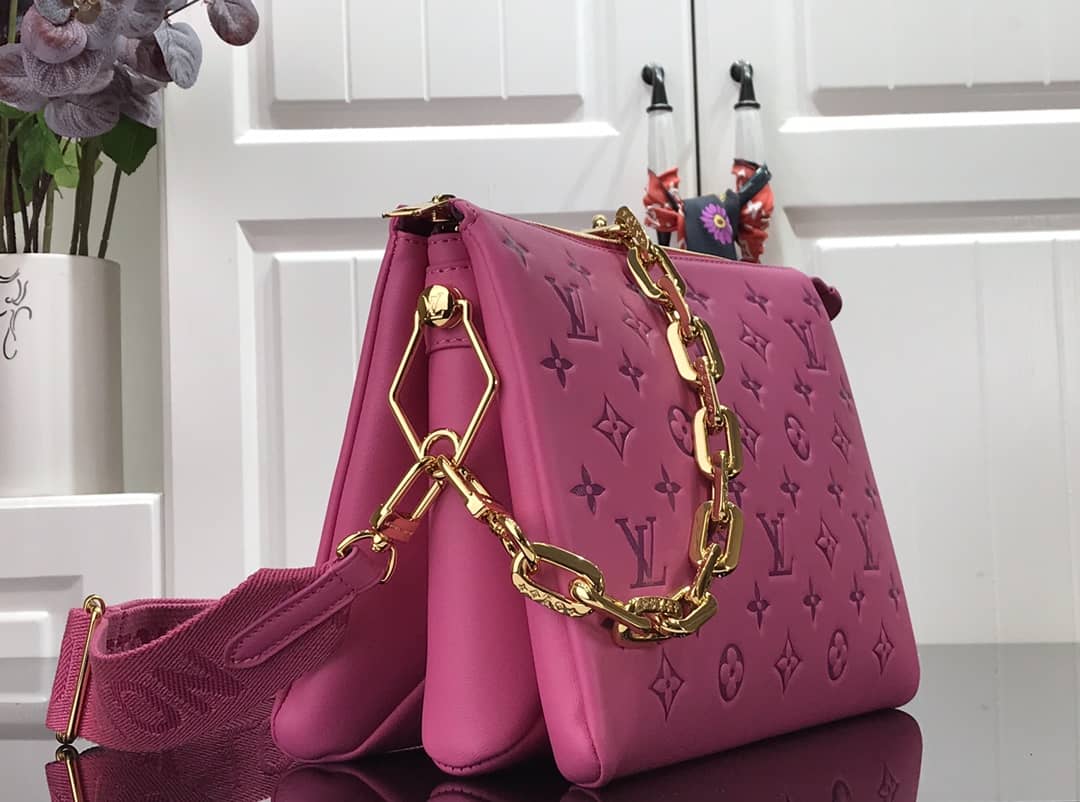 Best Replica Louis Vuitton Embossed Lambskin Coussin PM Replica Bag Pink M58628(ColaReps) - DEEPREPS