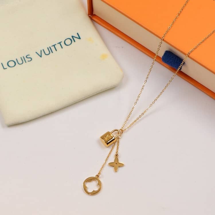 Knockoff Louis vuitton Logo Necklace - DEEPREPS