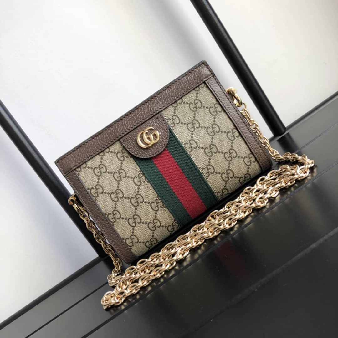 Gucci Ophidia Mini GG Supreme Canvas Shoulder Bag Replica 602676 - DEEPREPS