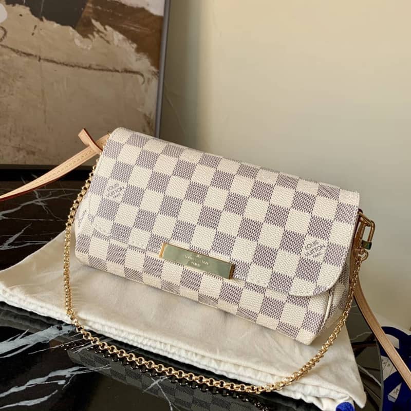 Louis Vuitton Favorite MM Demier Azur Chain Replica Handbag N41275 - DEEPREPS