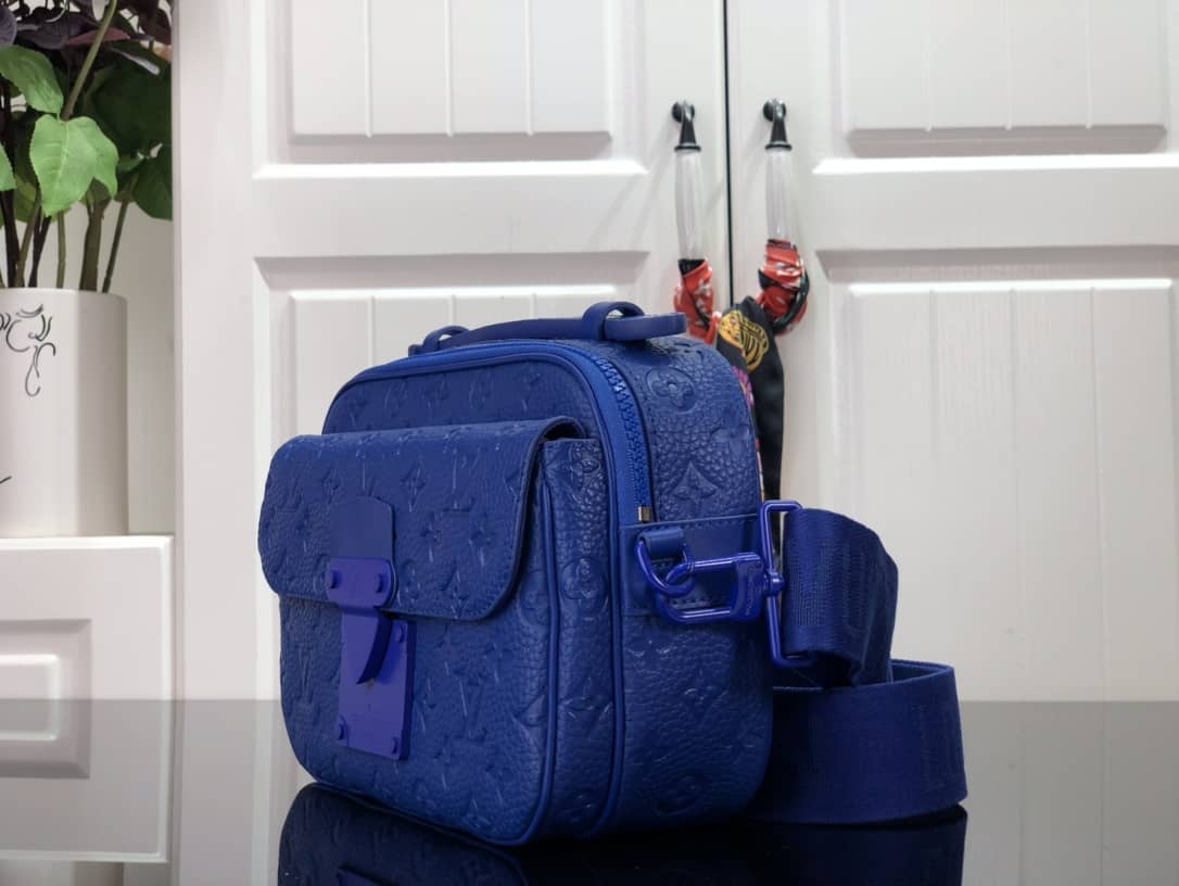 Louis Vuitton S Lock Messenger Bag Replica Blue M58489 - DEEPREPS