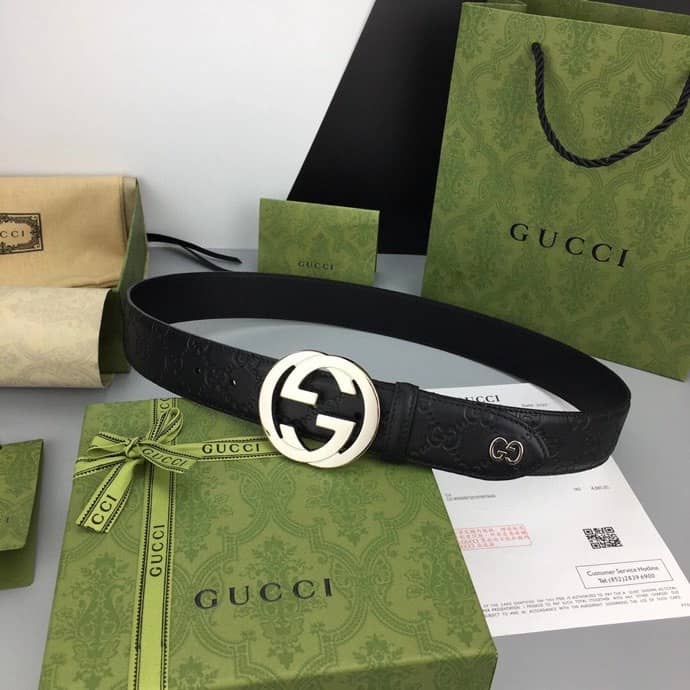 Knockoff Gucci Logo Belt 40mm - DEEPREPS