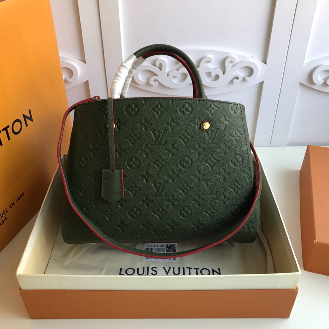 Louis Vuitton Monogram Montaigne MM Shoulder Bag Replica Green M41048 - DEEPREPS