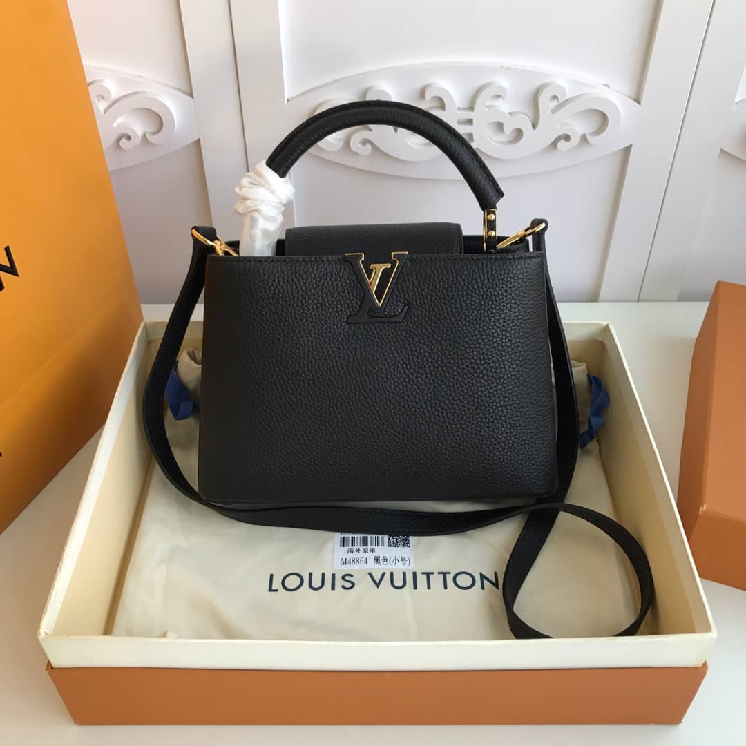 Louis Vuitton Capucines MM Bag Replica Black M48864 - DEEPREPS