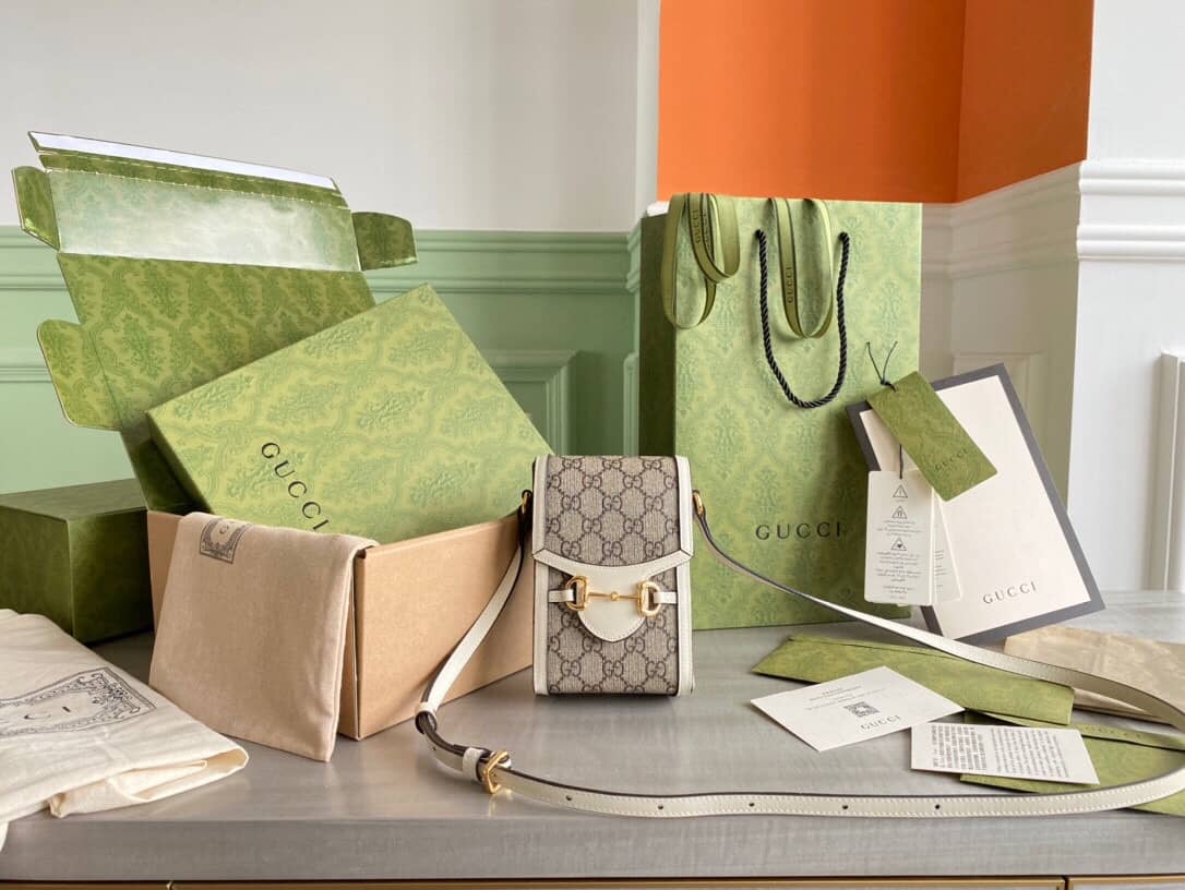 Gucci Horsebit 1955 Mini Bag Brown White 625615 Replica - DEEPREPS