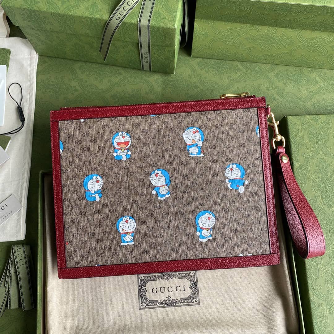 Gucci Doraemon x Gucci Pouch Clutch Replica  647804 - DEEPREPS