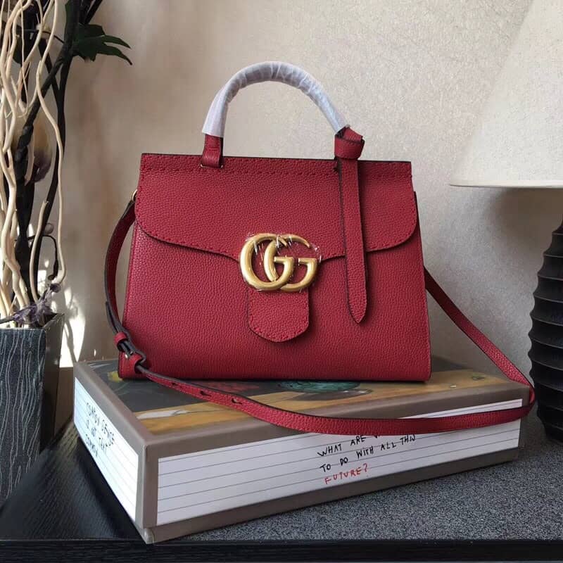 Gucci GG Marmont 2Way Shoulder Bag Replica Red 421890 - DEEPREPS
