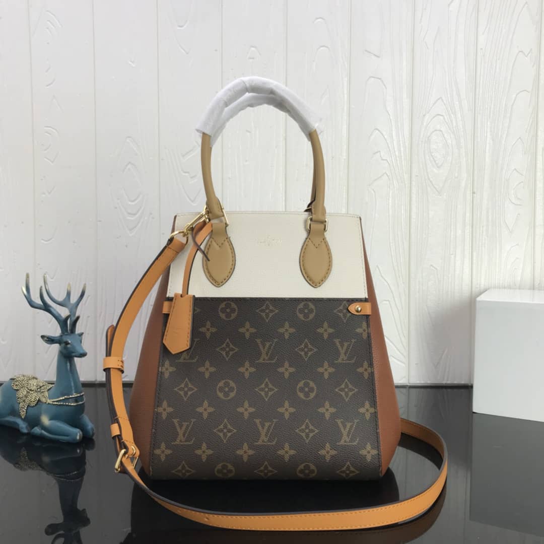 Louis Vuitton Monogram Fold MM 2way Tote Replica White M45409 - DEEPREPS