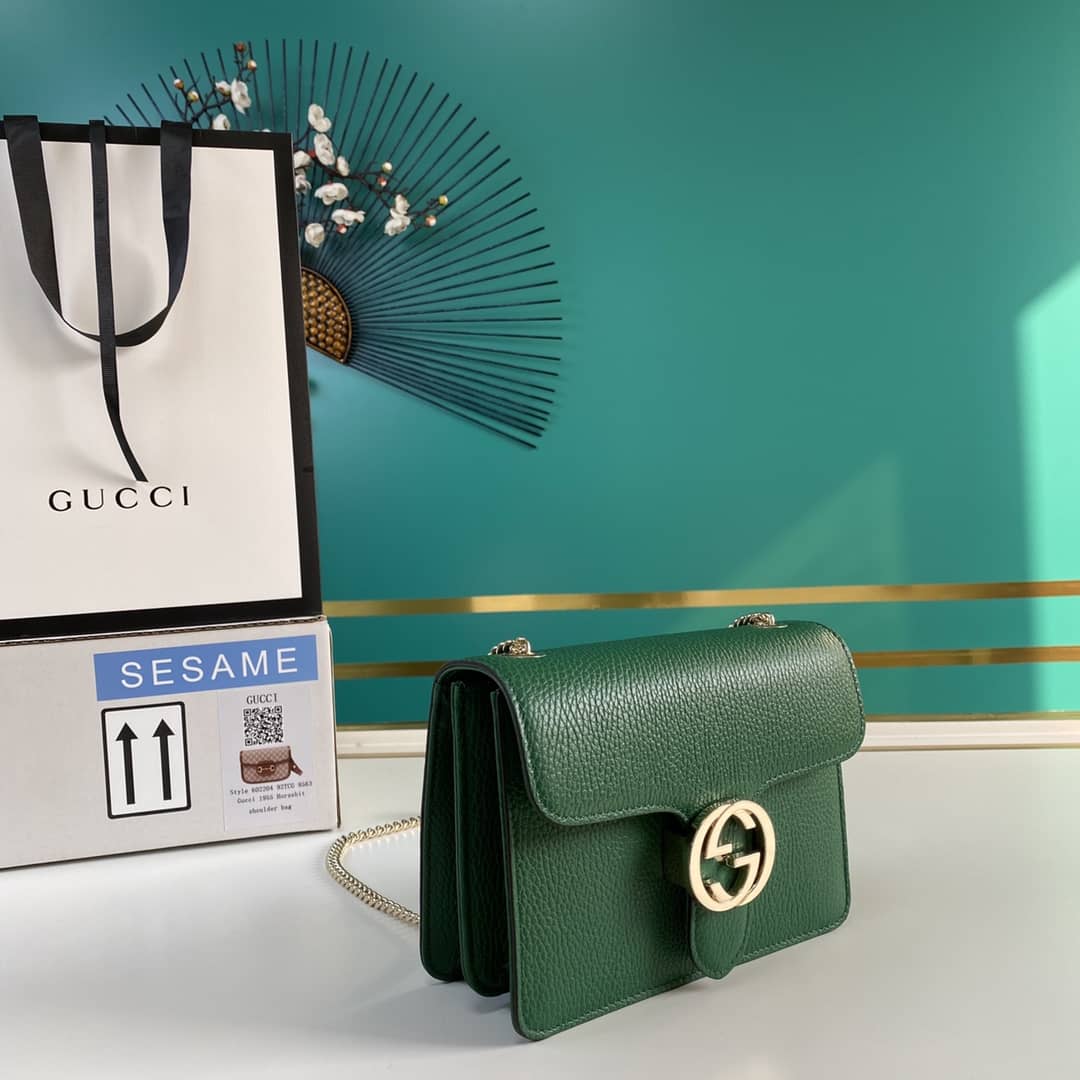 Gucci Interlocking Leather Chain Crossbody Bag Replica 510304 - DEEPREPS
