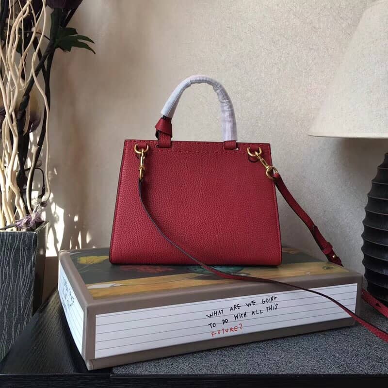 Gucci GG Marmont Leather Top Handle Replica Bag Red 421890 - DEEPREPS