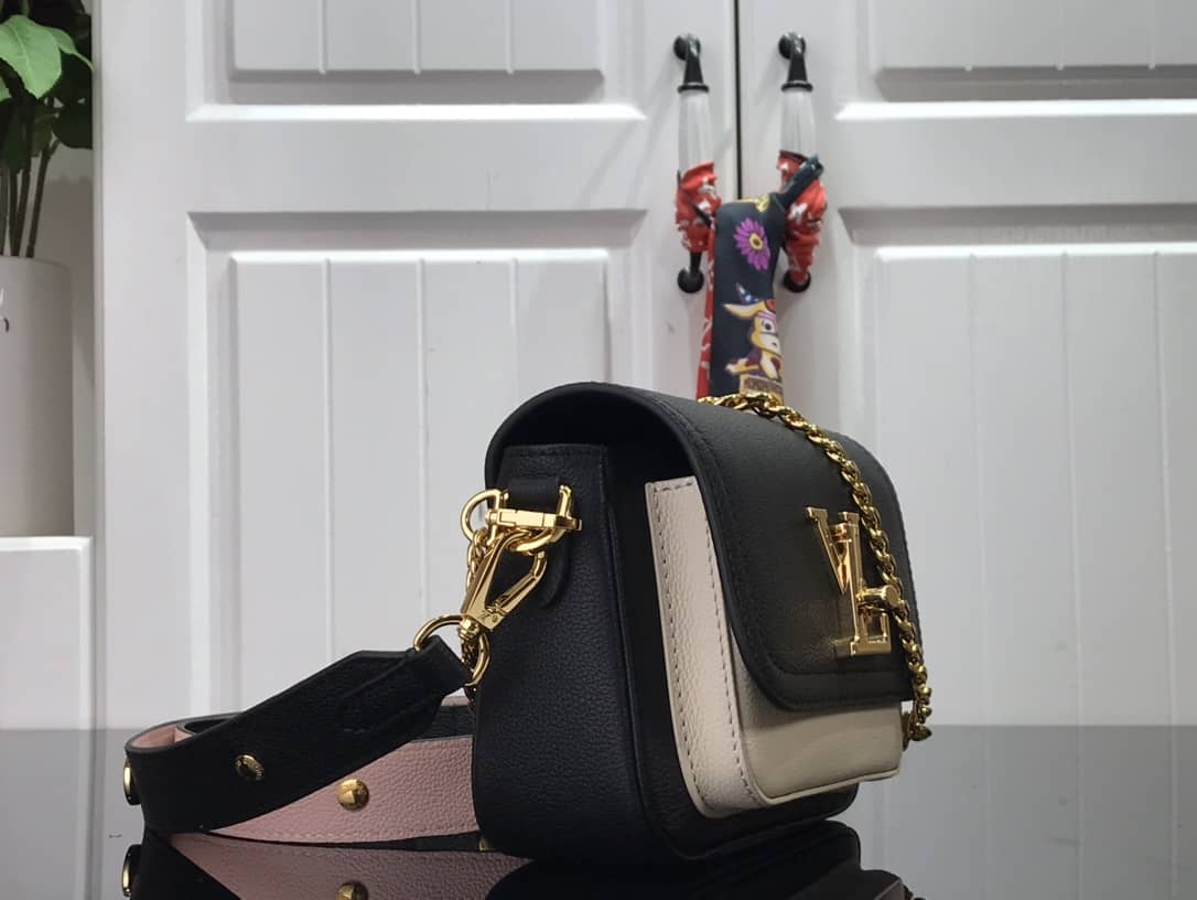 Louis Vuitton Lockme Chain PM Replica Handbag Black M57073 - DEEPREPS