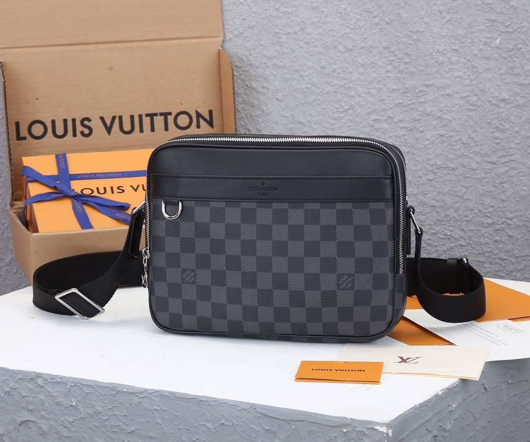 Louis Vuitton Trocadero PM Damier Graphite Messenger Bag Replica N40087 - DEEPREPS