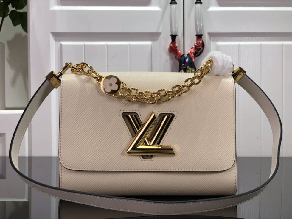 Louis Vuitton Twist MM Epi Grained Leather Beige M59403 Replica Crossbody Bag - DEEPREPS