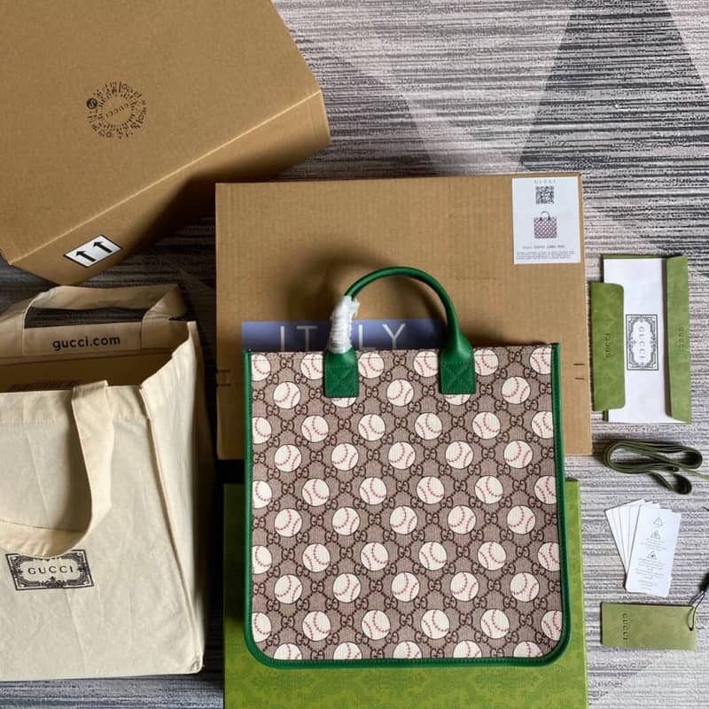 Gucci GG Multicolor Kids Girl Tote Replica Brown 550763 - DEEPREPS