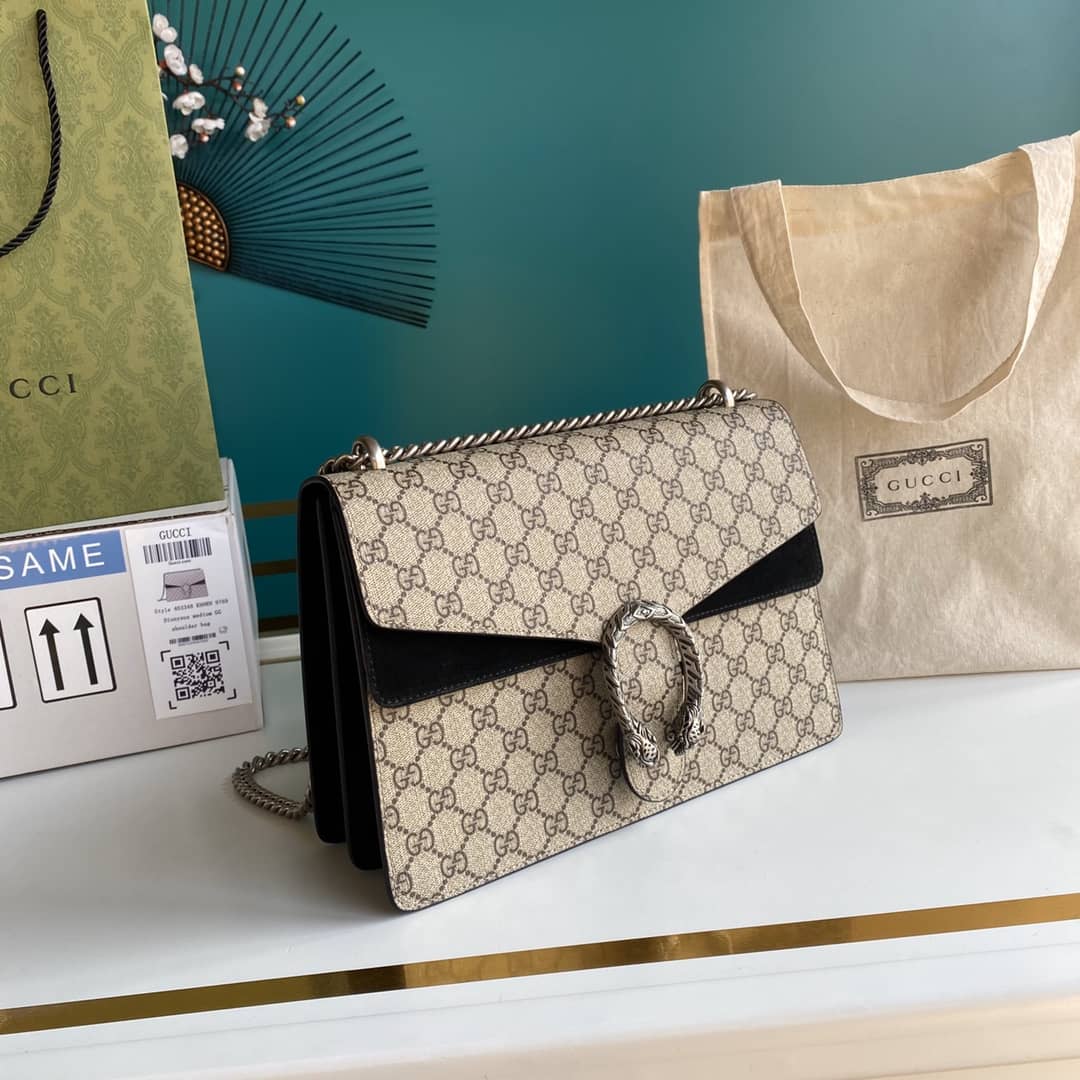 Gucci Dionysus Supreme Monogram Chain Medium Shoulder Bag Replica 403348 - DEEPREPS