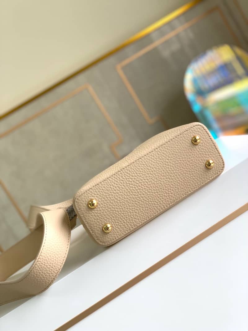 Louis Vuitton Capucines Mini Replica Bag Apricot M55921 - DEEPREPS