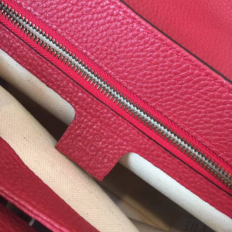 Gucci GG Marmont Leather Shoulder Bag Replica Red 401173 - DEEPREPS