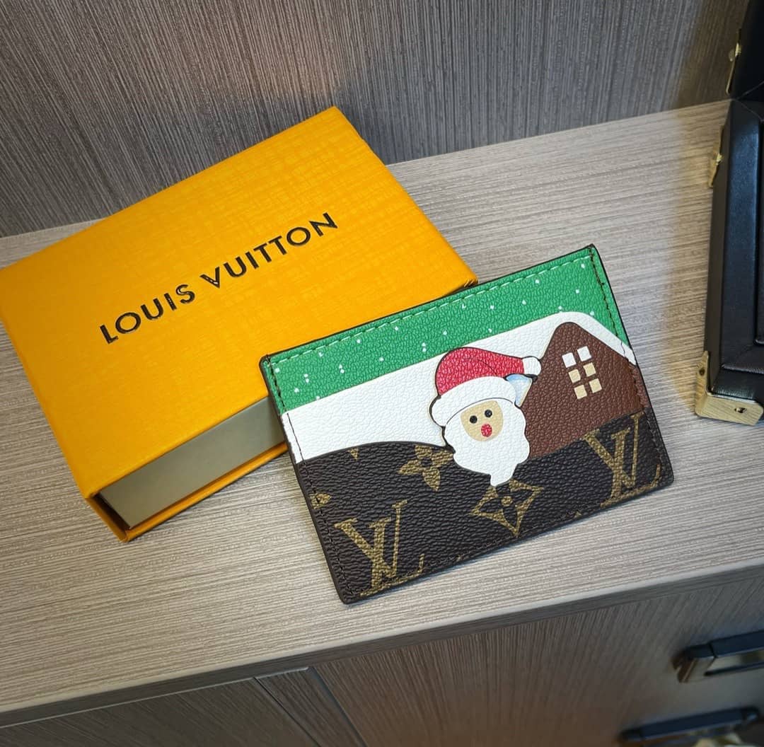 Louis Vuitton Wallet Replica Monogram Canvas Card Holder Christmas Collection - DEEPREPS