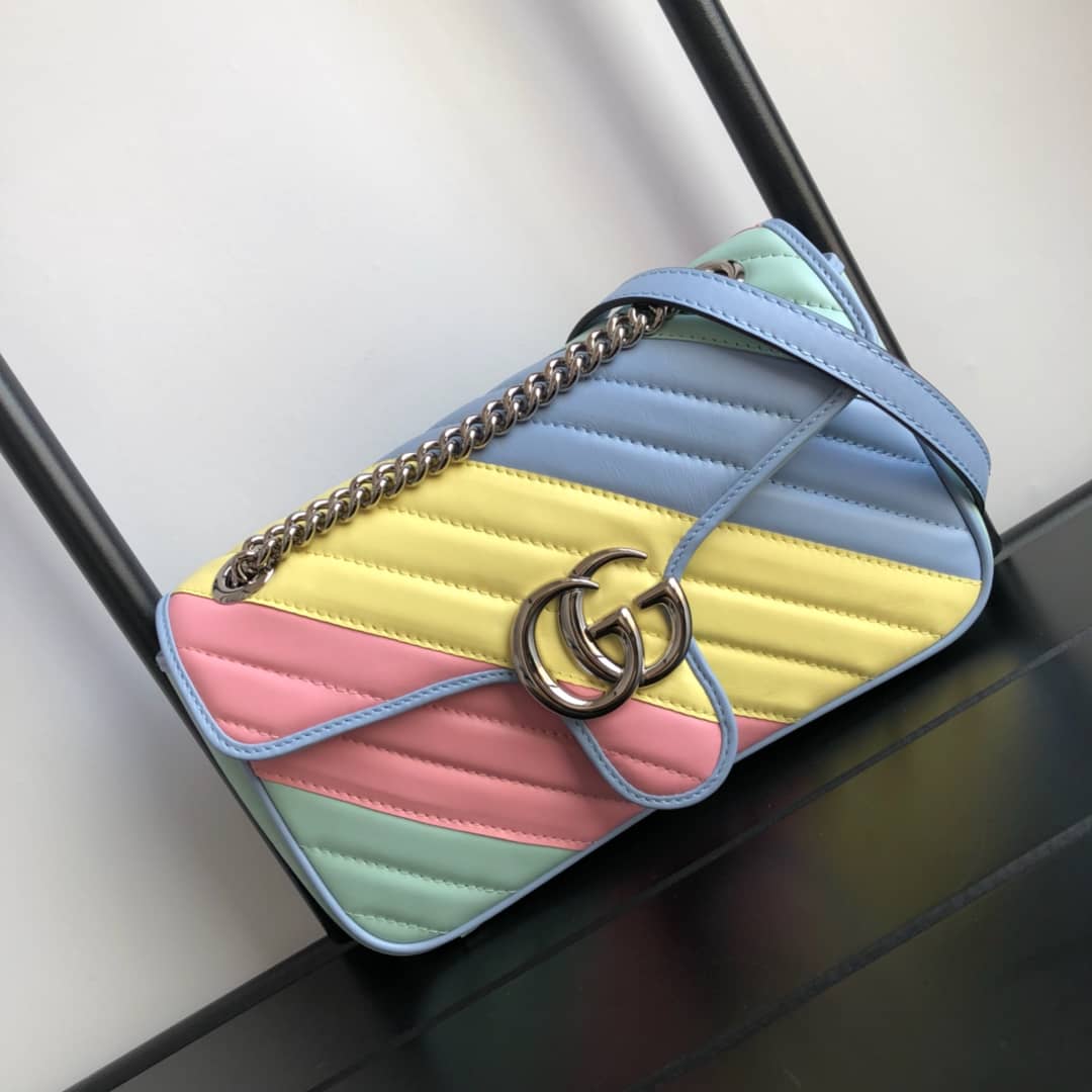 Gucci GG Marmont Matelasse Shoulder Bag Replica Colorful 443497 - DEEPREPS