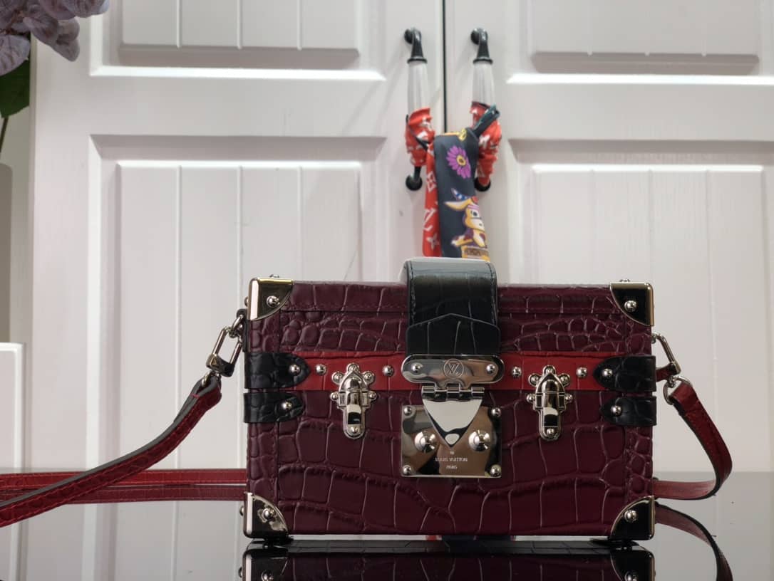 Louis Vuitton Petite Malle Replica Bag Red N94030 - DEEPREPS