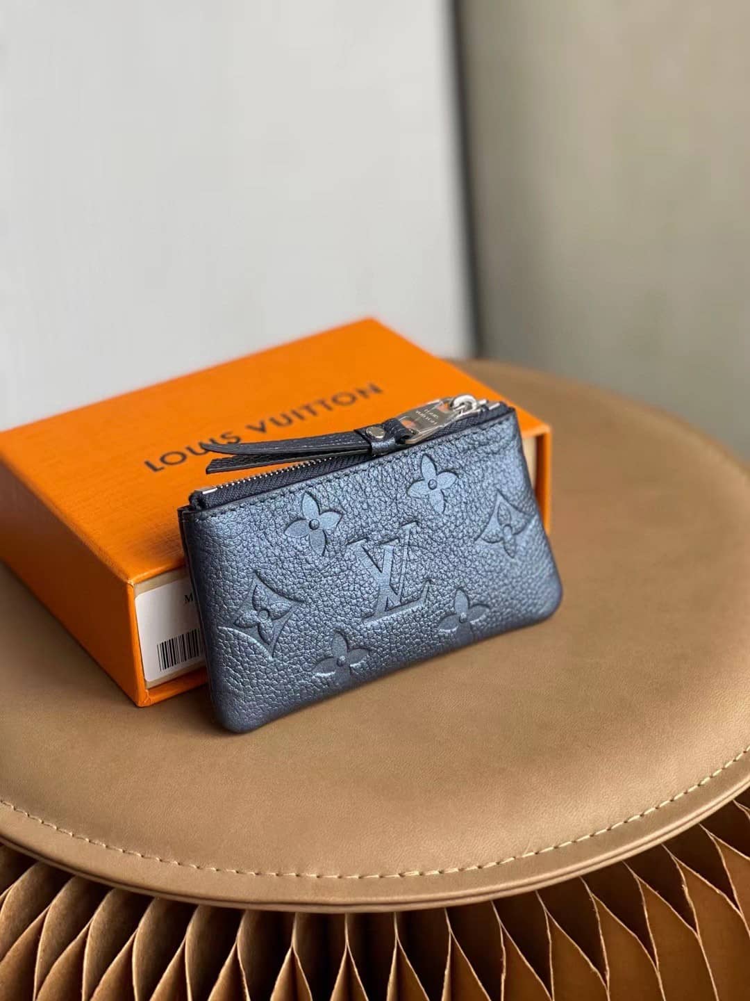 Louis Vuitton Monogram Empreinte Leather Key Pouch Blue M80900 Replica Wallet - DEEPREPS
