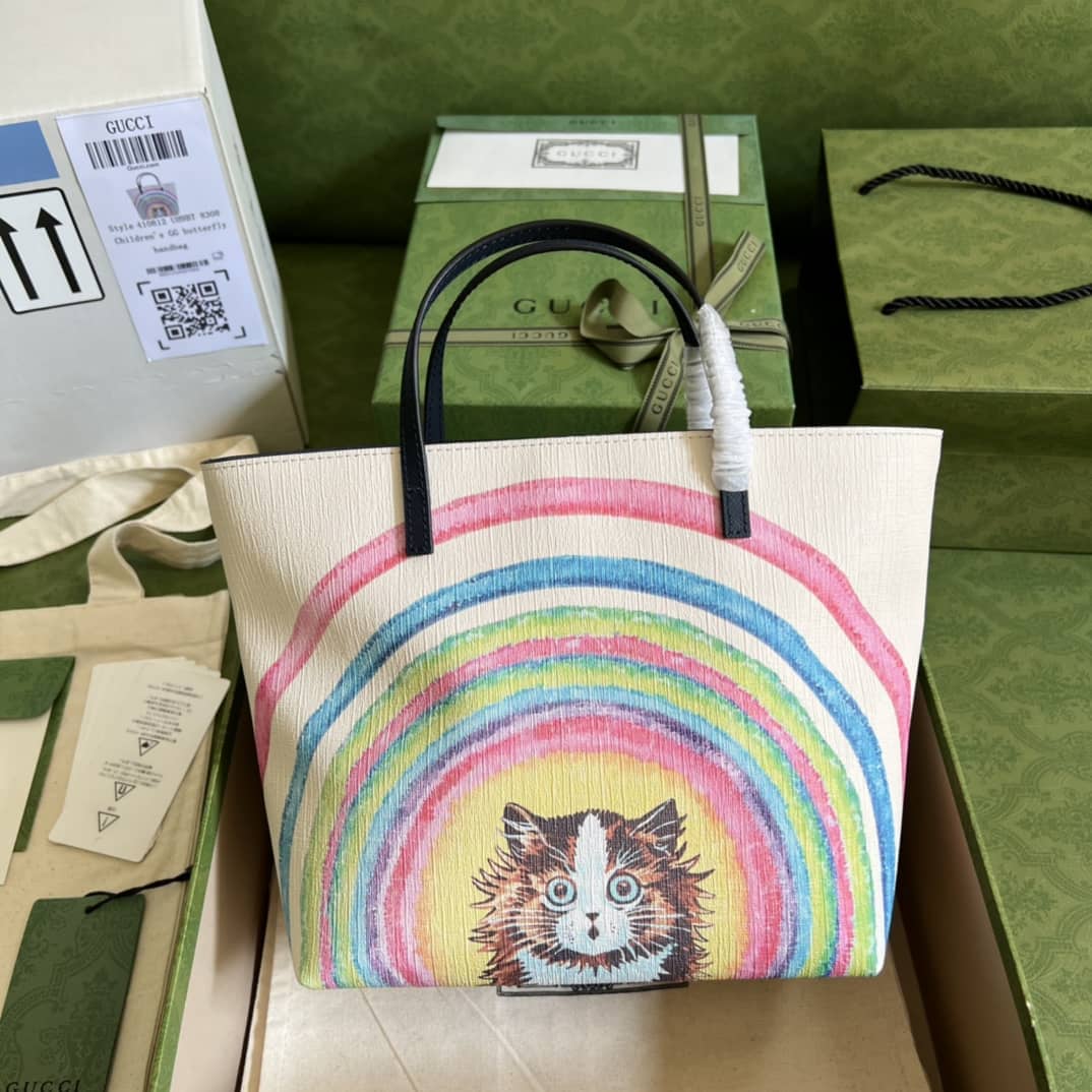 Gucci Children Tote Cat Print 410812 Replica Bag - DEEPREPS