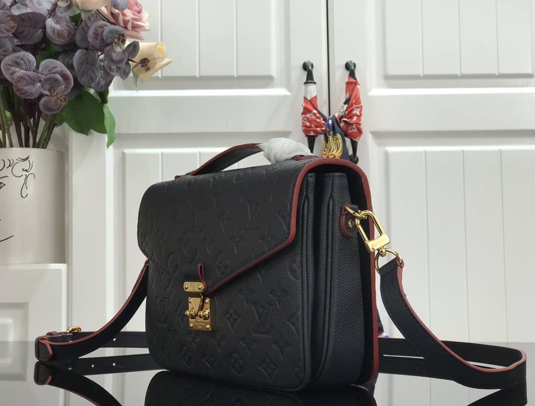 Louis Vuitton Pochette Metis Marine Leather Black M44071 Replica Shoulder Bag - DEEPREPS