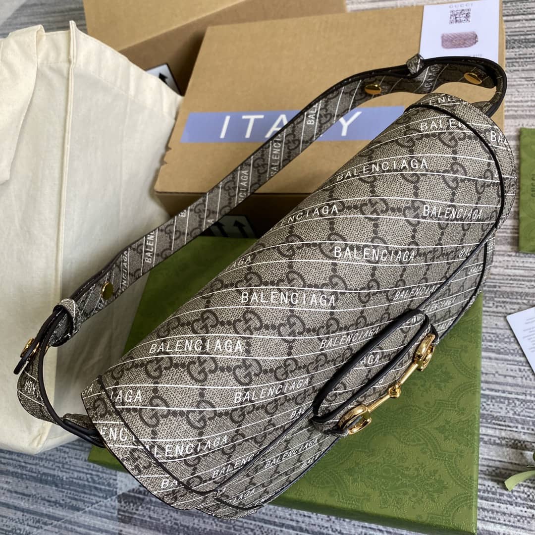 Gucci 1955 Horsebit Supreme Shoulder Bag Replica 602204 - DEEPREPS