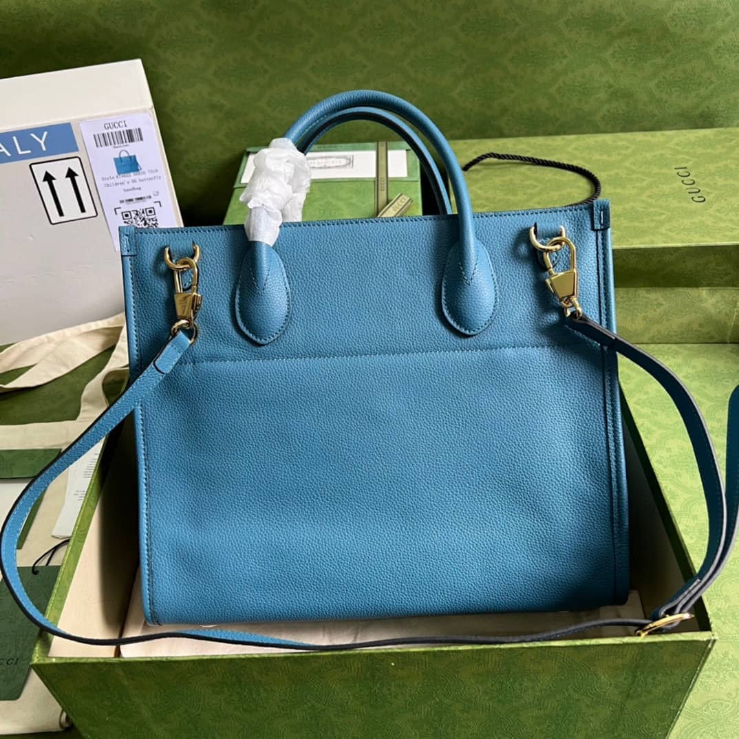 Gucci Small Leather Tote With Gucci Logo 674822 Replica Bag - DEEPREPS