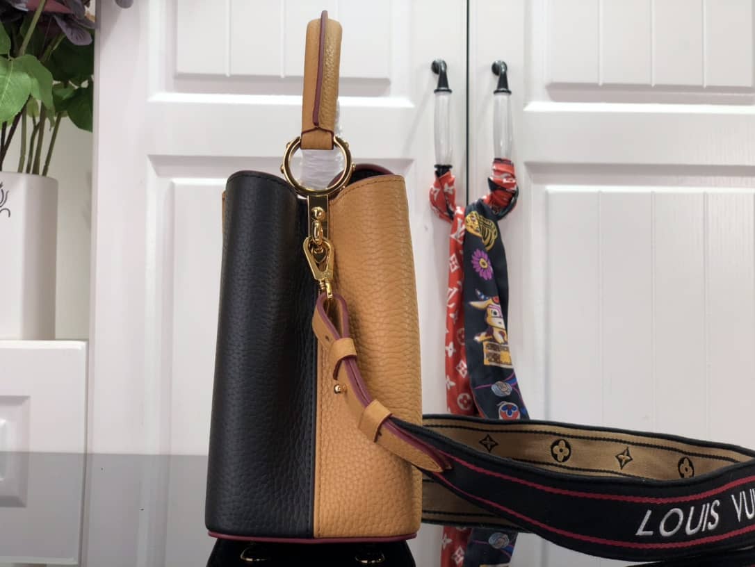 Louis Vuitton Capucines Embroidery Replica Bag Black M48865 - DEEPREPS