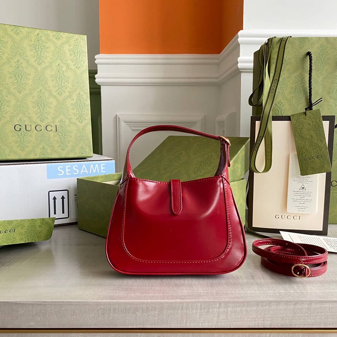 Gucci Jackie 1961 Mini Shoulder Bag Replica Red 637091 - DEEPREPS