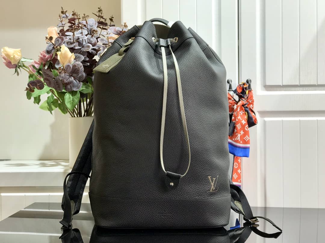 Louis Vuitton Noe Replica Backpack Black Taurillon Leather M55171 - DEEPREPS