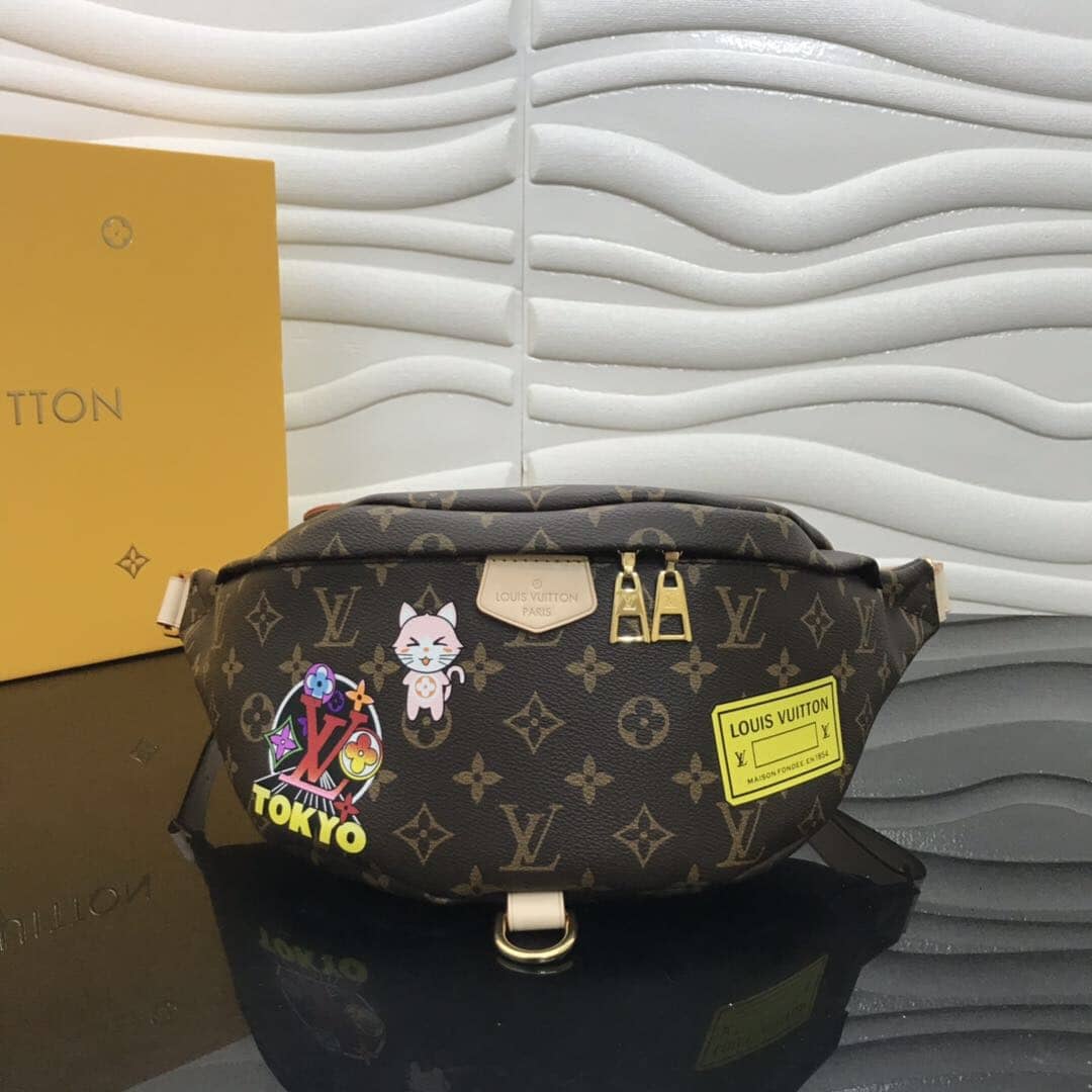 LV Bum Bag Dupe New Monogram  Crossbody Bag Brown M43644 - DEEPREPS