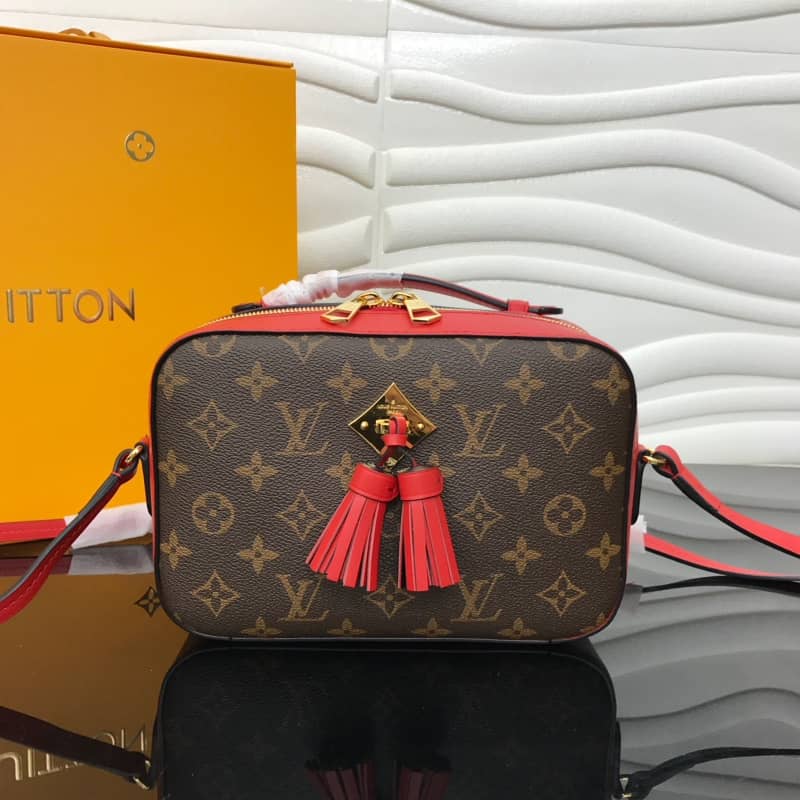Louis Vuitton Saintonge Monogram Canvas Replica Shoulder Bag Red M43557 - DEEPREPS
