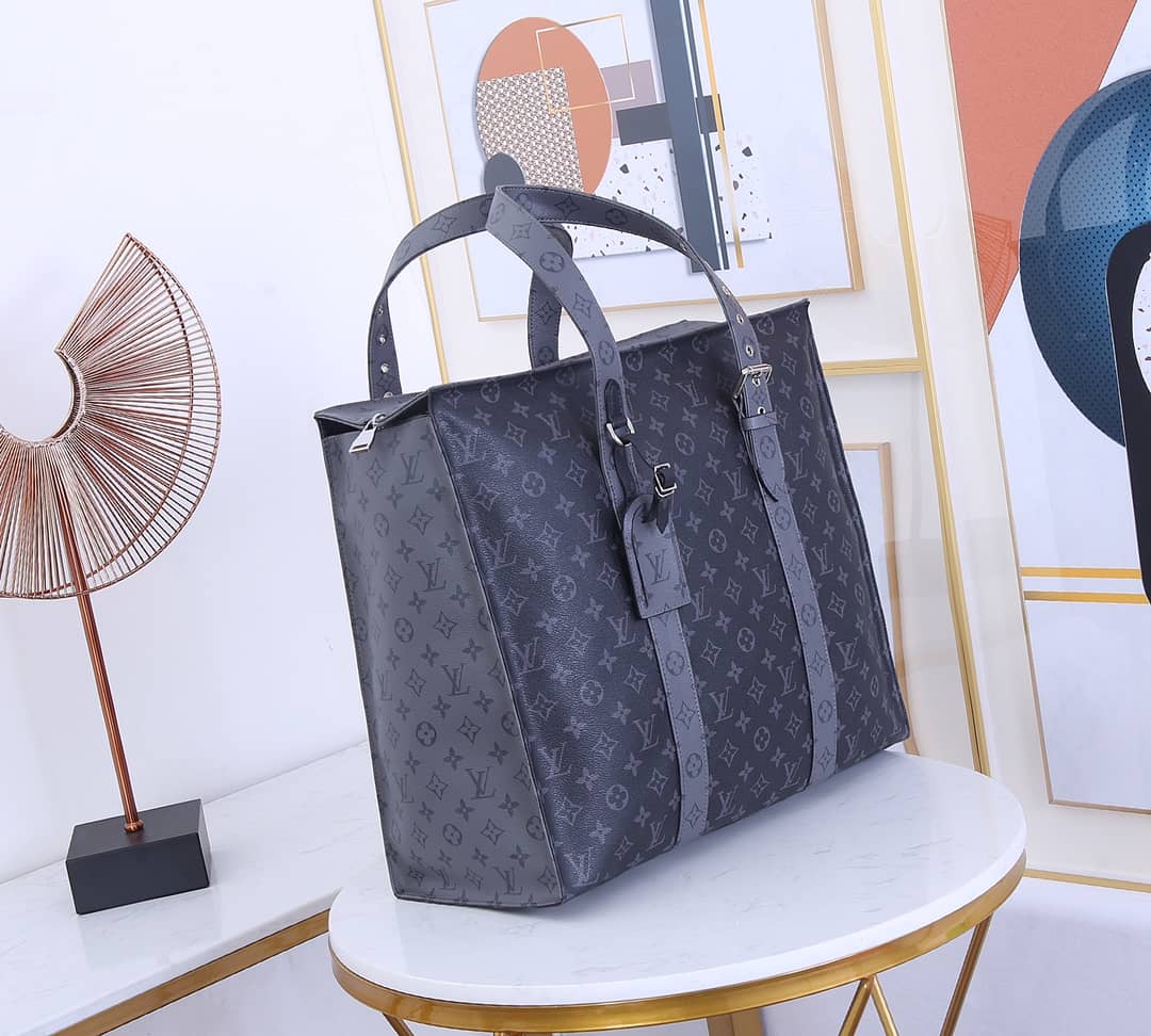 Louis Vuitton Monogram Eclipse Cabas Zippe GM Replica Tote M45379 - DEEPREPS