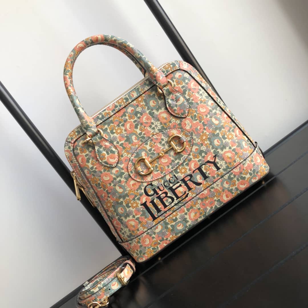 Gucci GG Horsebit 1955 Small Top Handle Printing Replica Bag 621220 - DEEPREPS