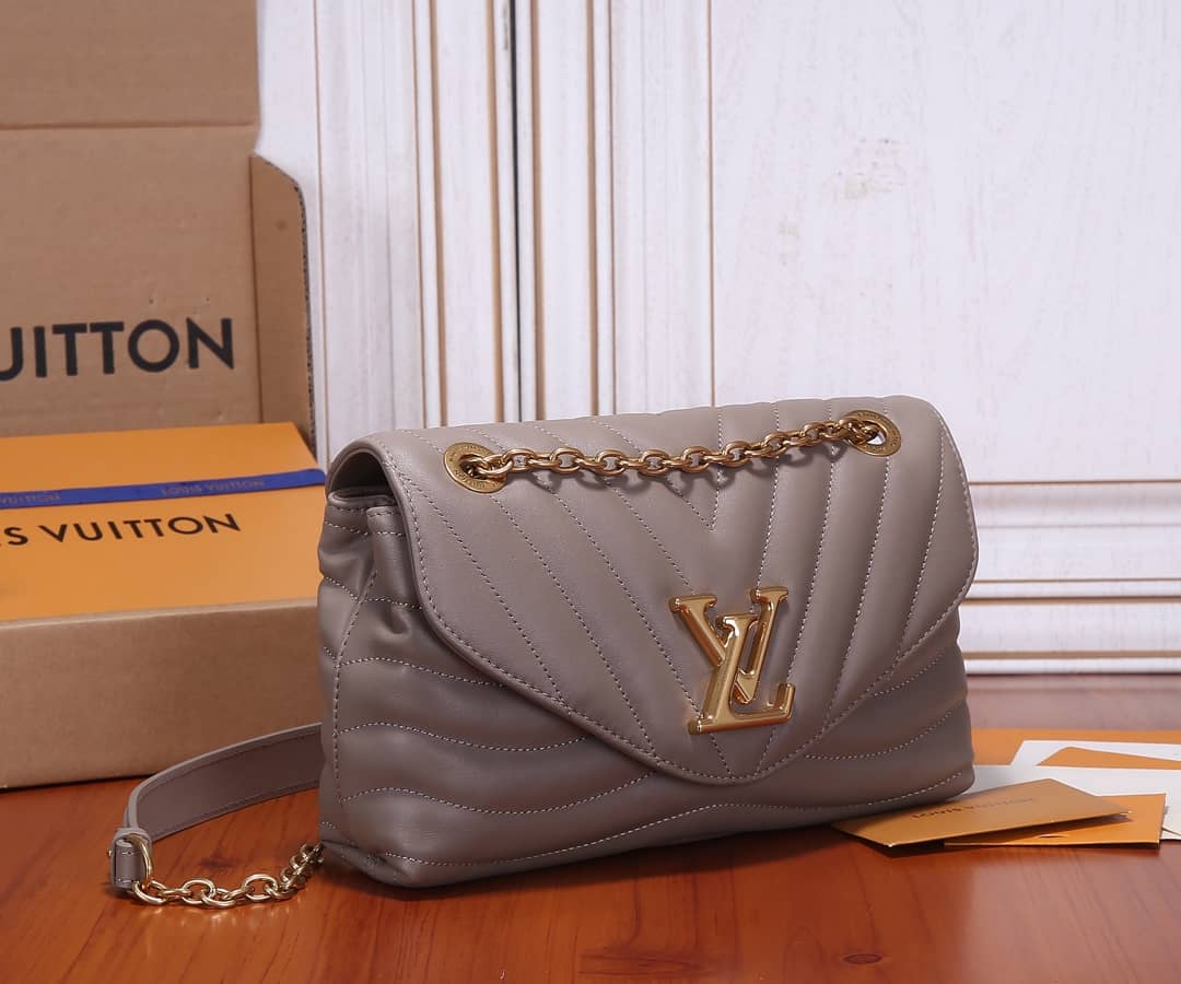 Louis Vuitton New Wave Chain Leather Replica Shoulder Bag Purple M58550 - DEEPREPS