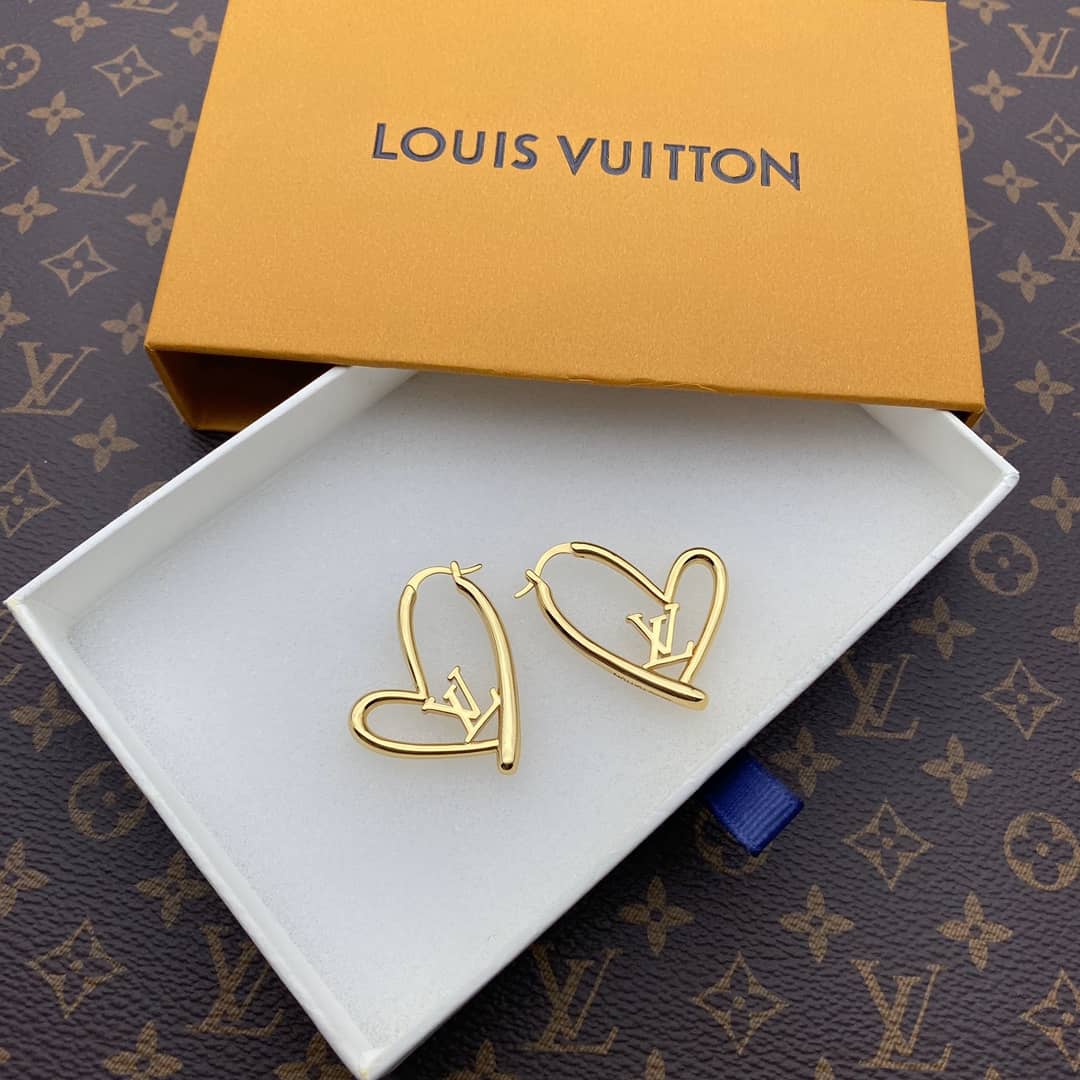 LV Hoop Earrings Dupe Logo - DEEPREPS