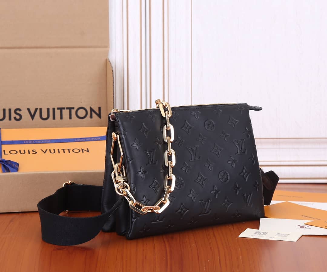 Best Replica Louis Vuitton Coussin PM Monogram Embossed Replica Crossbody Bag Black M57790(ColaReps) - DEEPREPS