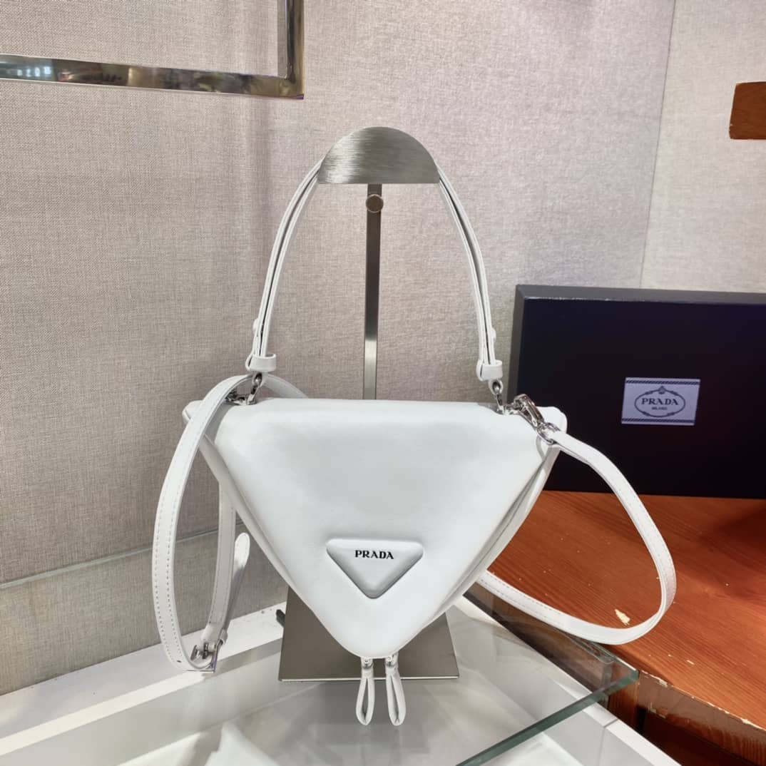 Prada Leather Triangle Replica Shoulder Bag - DEEPREPS